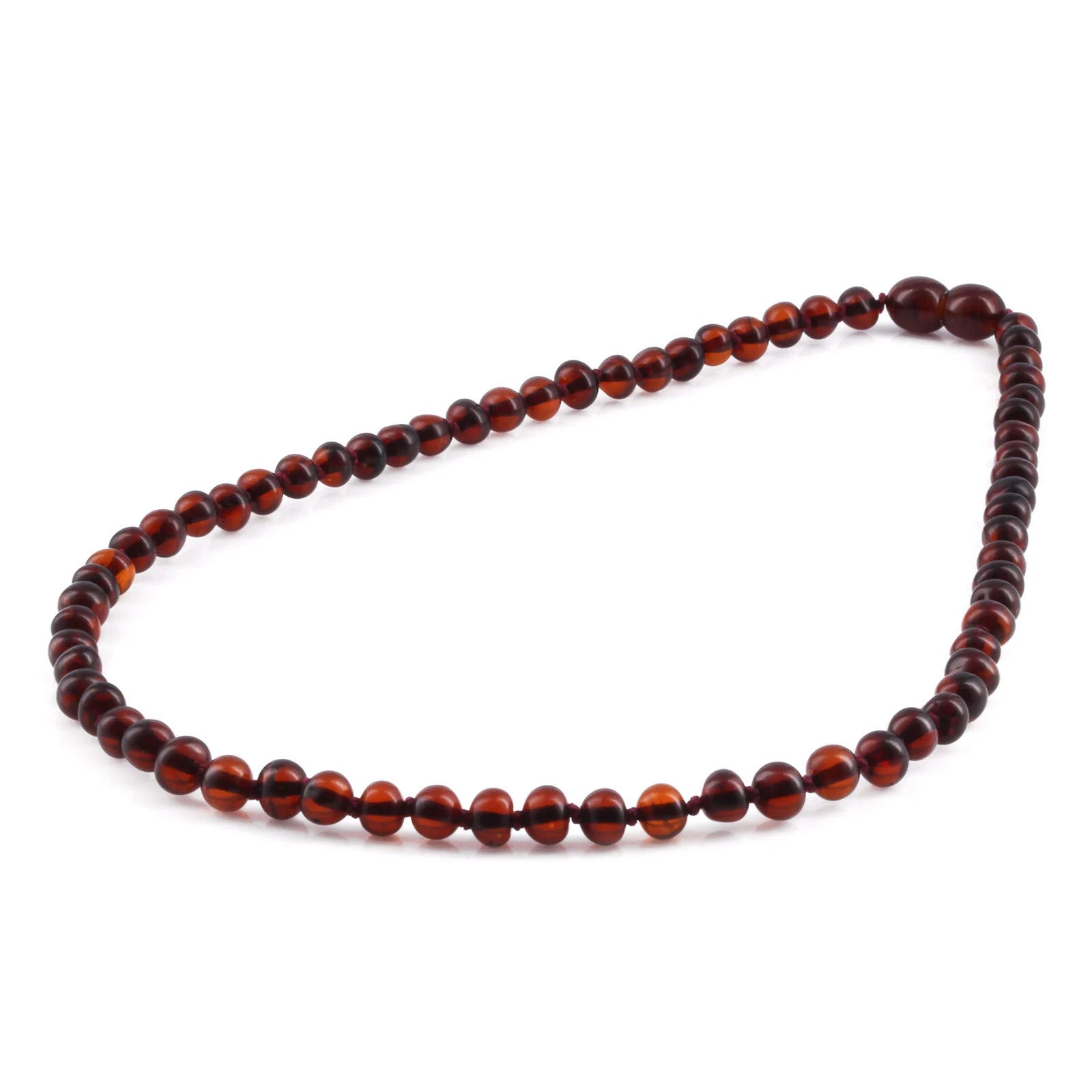 Adult Baltic Amber Necklace. Baroque Dark Cognac 5mm - XB54DC