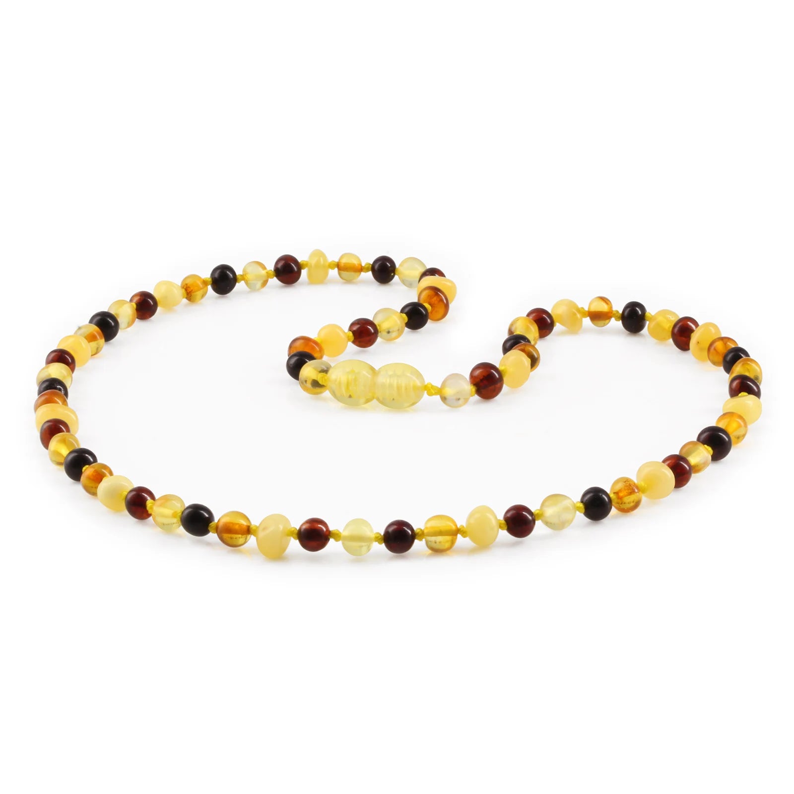 Adult Baltic Amber Necklace. Baroque Multicolour 5mm - XB54M1