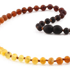 Adult Baltic Amber Necklace. Baroque Rainbow 5mm - XB54R2M