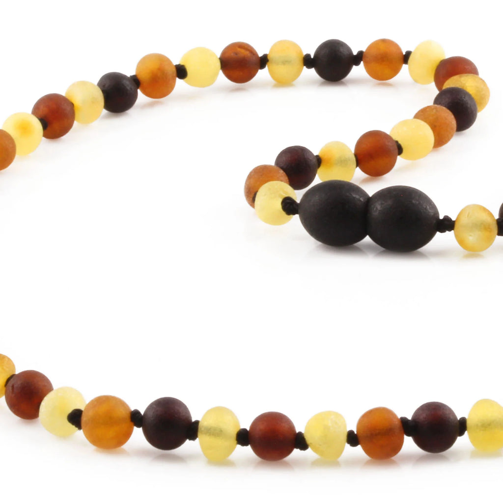 Adult Baltic Amber Necklace. Baroque Multicolour 5mm - XB54M2M