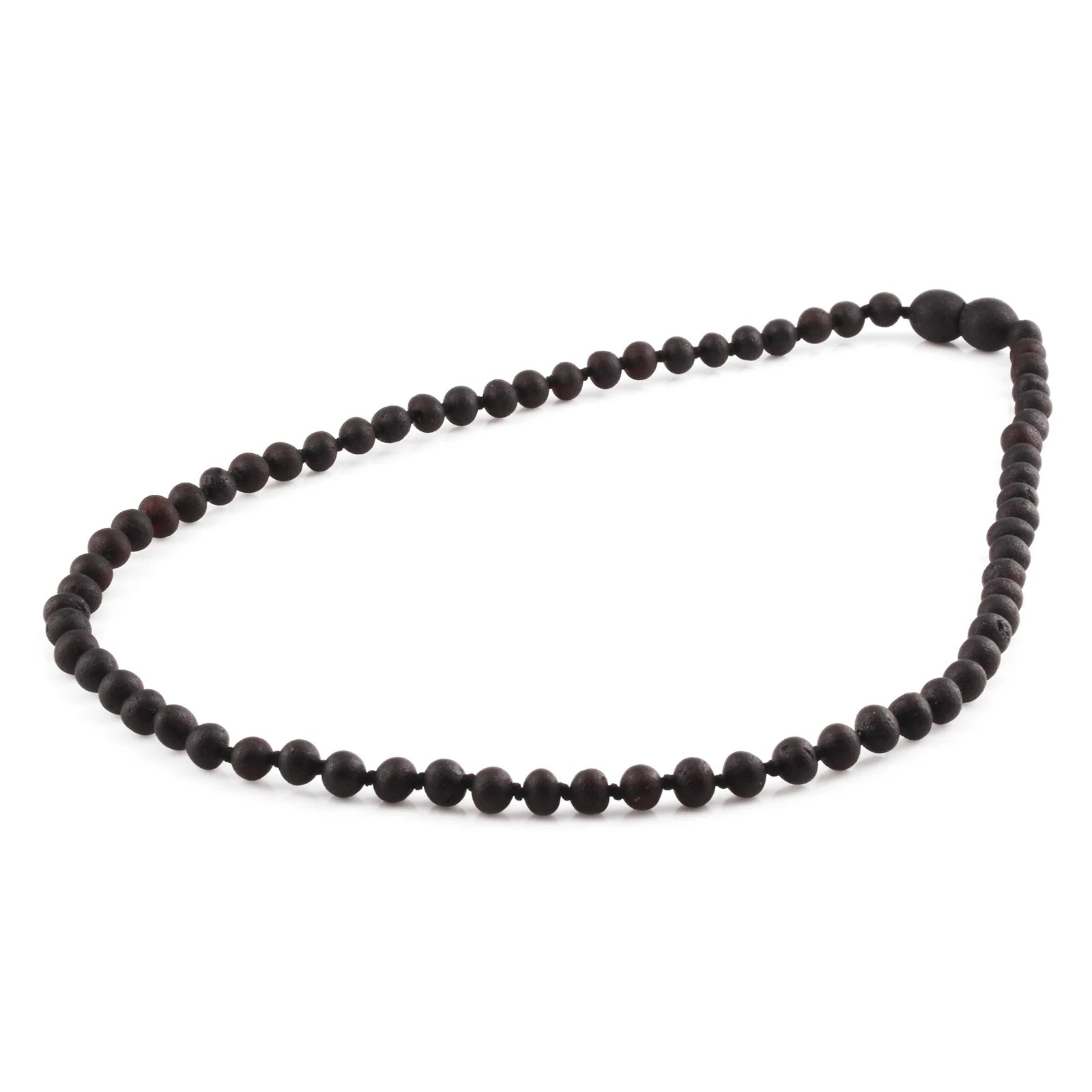 Adult Baltic Amber Necklace. Baroque Black 5mm - XB54BM