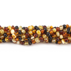 Baltic Amber Baby Teething Necklace Baroque Multicolor Glossy Finish - Wholesale Lot of 10pcs - 32cm / 12.6in - XB43M