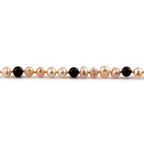 White Freshwater Pearl Kids Bracelet with Baltic Amber 6mm - P4