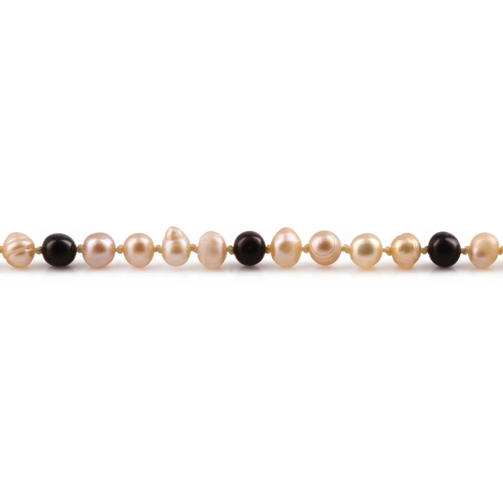 Pink Freshwater Pearl Adult Necklace with Baltic Amber 6mm - P4