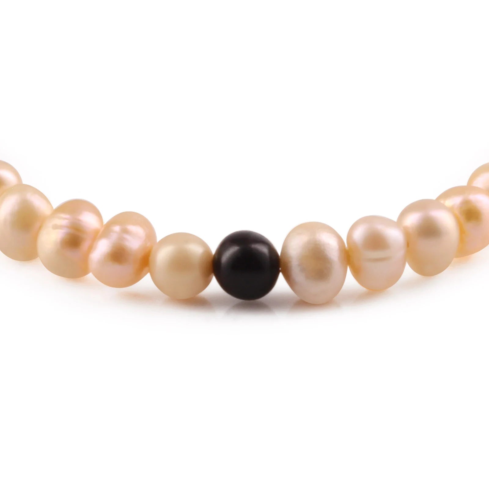 Pink Freshwater Pearl Adult Bracelet with Baltic Amber 6mm - P4