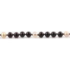 Natural Baltic Amber Adult Necklace with Freshwater Pearl. Baroque 6mm - P3