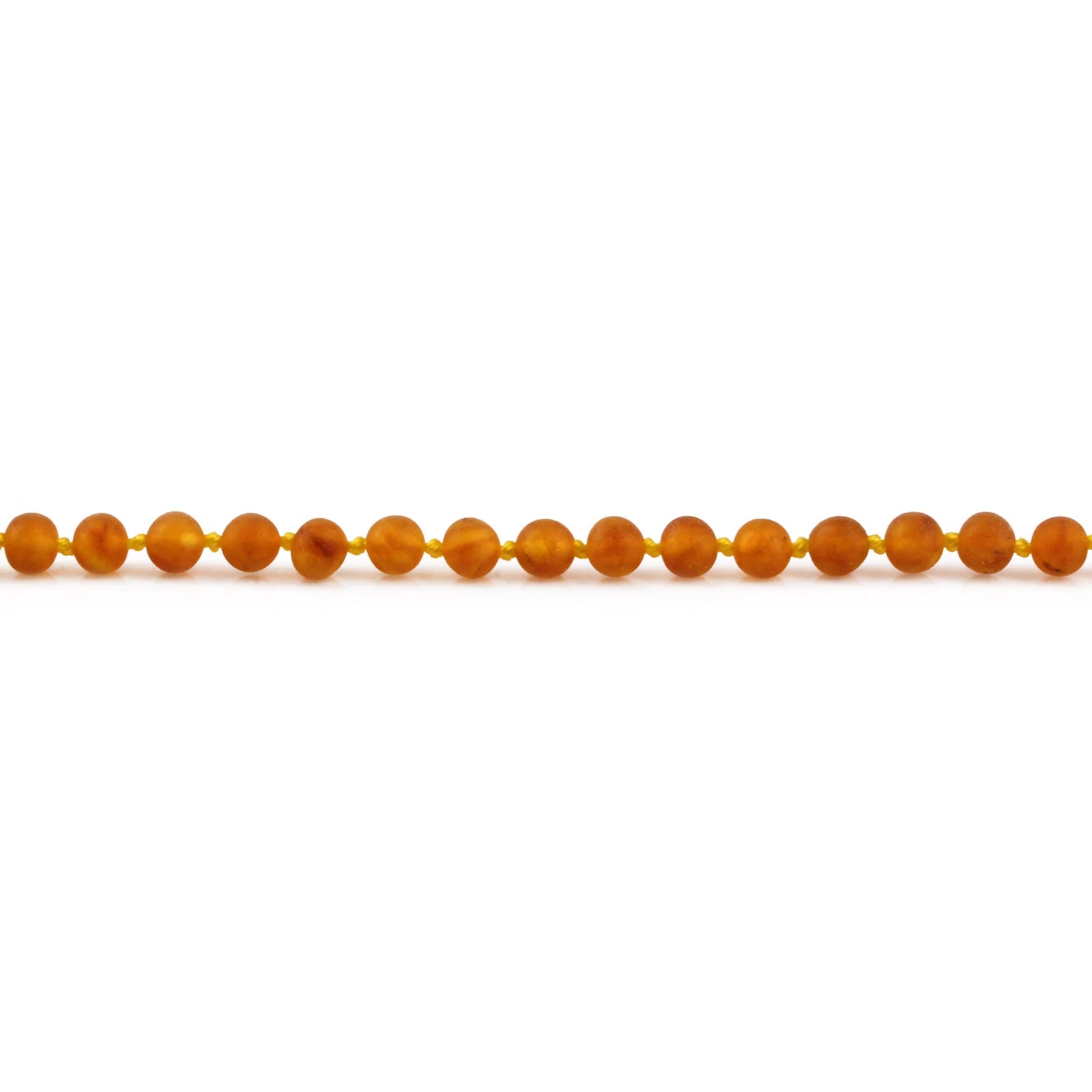 Natural Baltic Amber Junior Necklace. Baroque Light Cognac 5mm - XB54LCM-Y