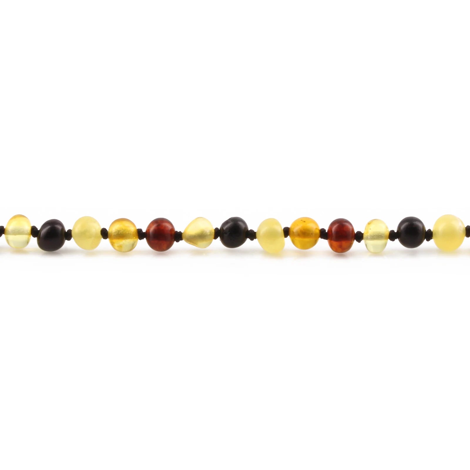 Natural Baltic Amber Junior Necklace. Baroque Multicolour 5mm - XB54M2
