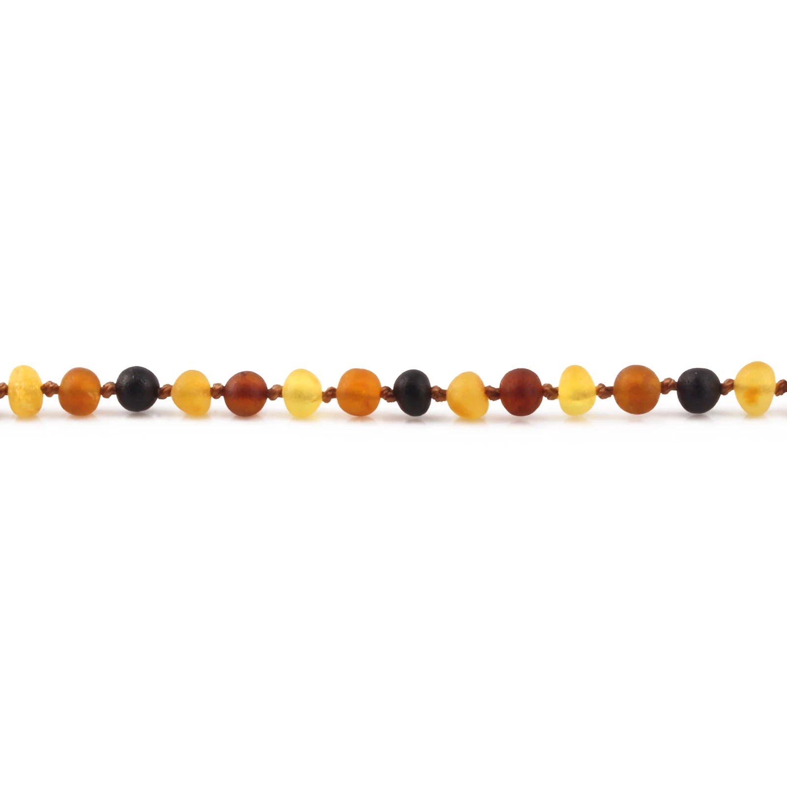 Natural Baltic Amber Junior Necklace. Baroque Multicolour 5mm - XB54MM