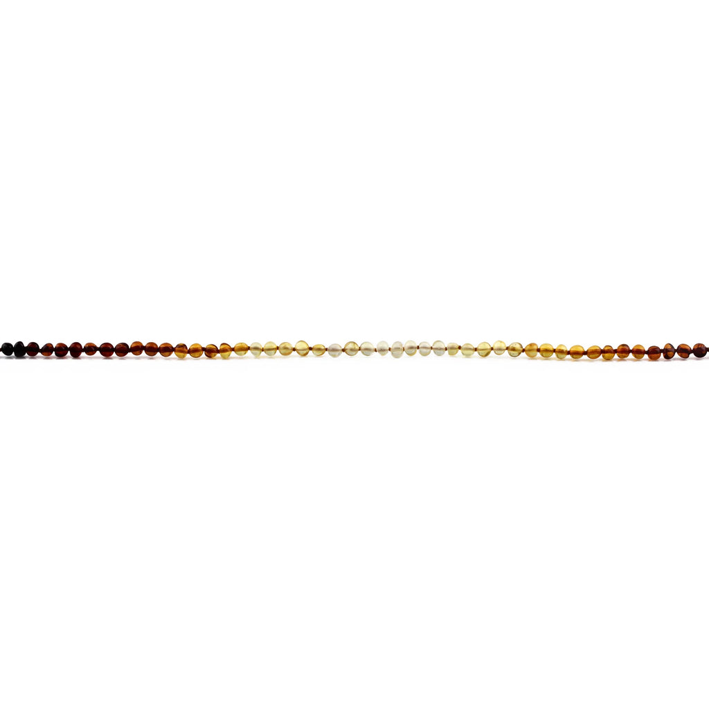 Baltic Amber Teething Necklace. Baroque Rainbow 5mm - BA2
