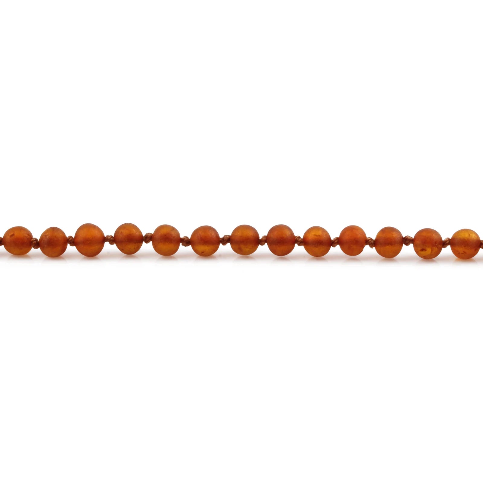 Baltic Amber Teething Necklace. Baroque Light Cognac 5mm - XB54LCM