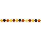 Baltic Amber Teething Bracelet. Baroque Multicolour 5mm - XB54M1M