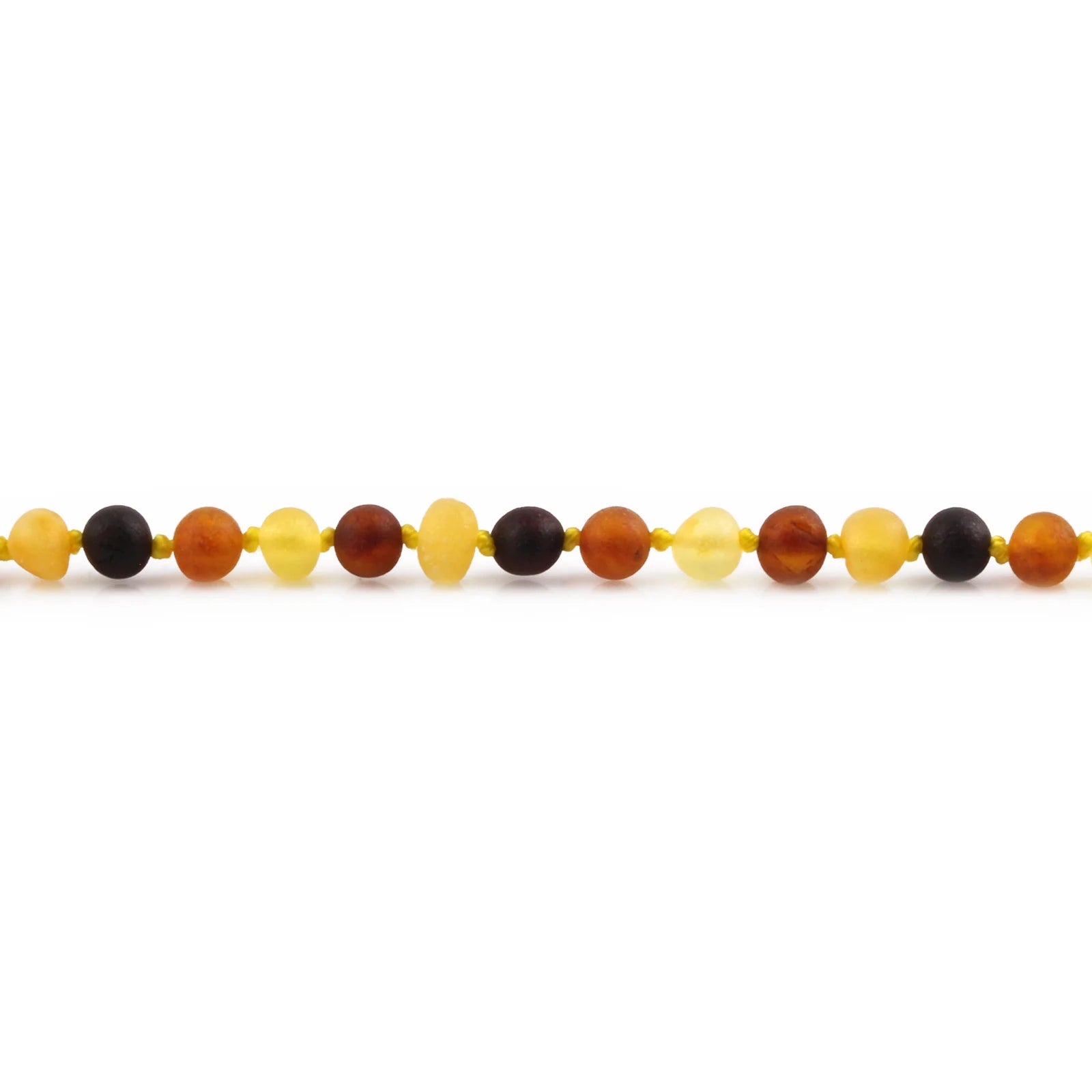 Baltic Amber Teething Bracelet. Baroque Multicolour 5mm - XB54M1M