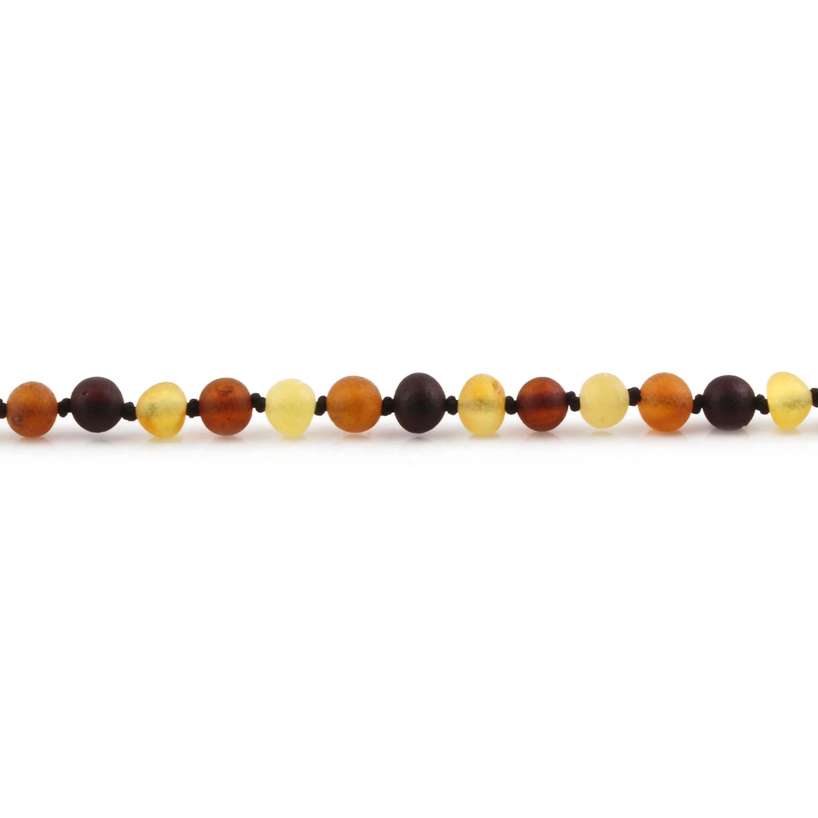 Baltic Amber Teething Bracelet. Baroque Multicolour 5mm - XB54M2M