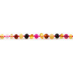 Baltic Amber Teething Necklace with Pink Lace Agate. Baroque 4mm - LE559