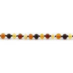 Adult Baltic Amber Necklace. Baroque Multicolour 5mm - XB54M2M