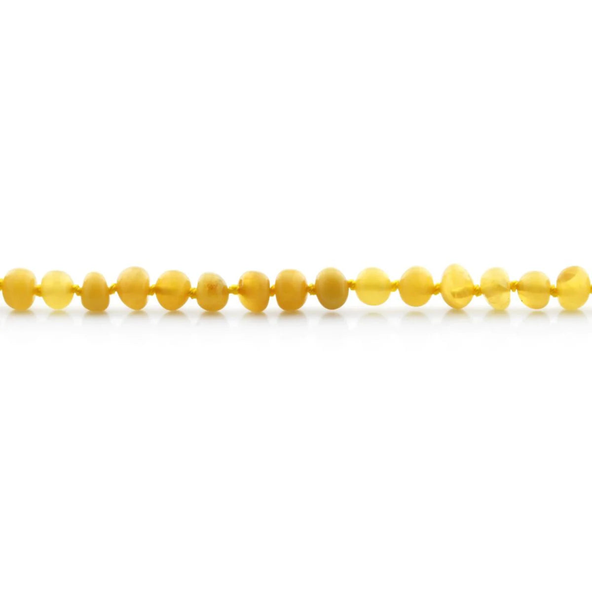 Baltic Amber Teething Necklace. Baroque Milky Orange 6mm - BA23