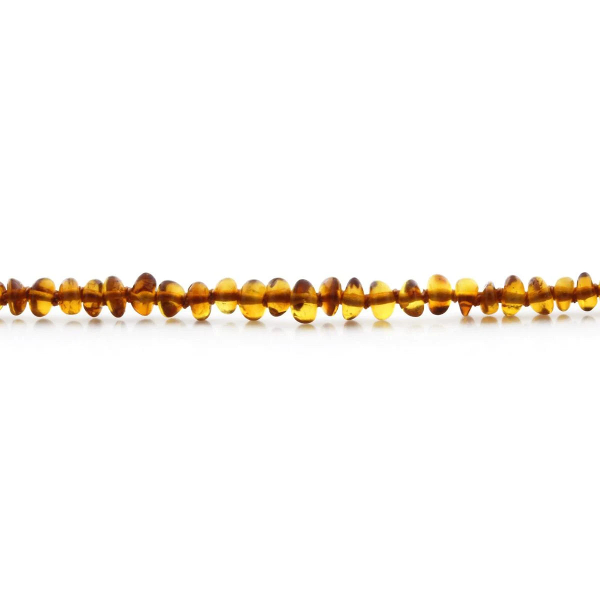 Baltic Amber Teething Necklace. Roundel Cognac 5mm - RO6