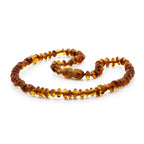 Baltic Amber Teething Necklace. Roundel Cognac 5mm - RO6