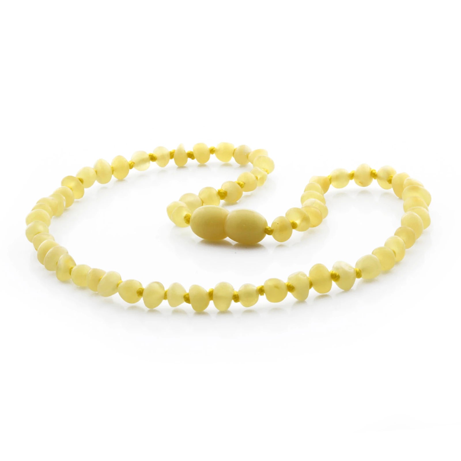 Baltic Amber Teething Necklace. Baroque Yellow 4mm - BA53