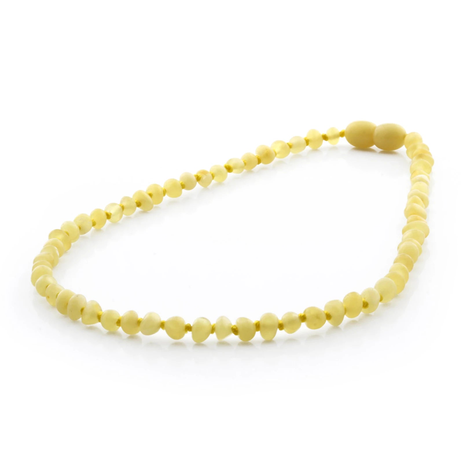 Baltic Amber Teething Necklace. Baroque Yellow 4mm - BA53