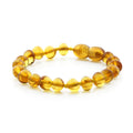 Baltic Amber Teething Bracelet. Baroque Light Cognac 5mm - BA82