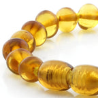 Baltic Amber Teething Bracelet. Baroque Light Cognac 5mm - BA82