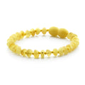 Baltic Amber Teething Bracelet. Roundel Milky Orange 5mm - RO49