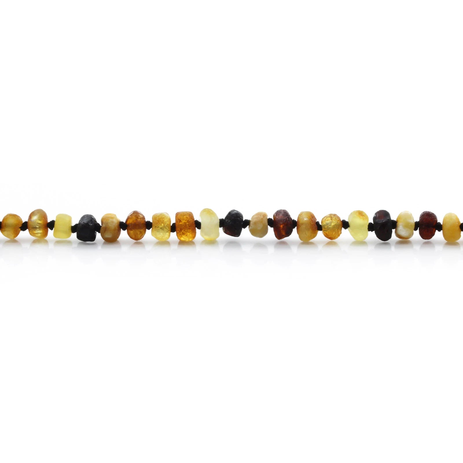 Baltic Amber Teething Bracelet. Roundel Multicolour 5mm - RO44