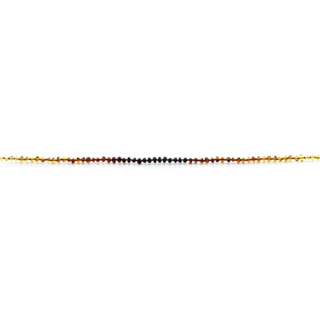 Baltic Amber Teething Necklace. Baroque Rainbow 4mm - BA40