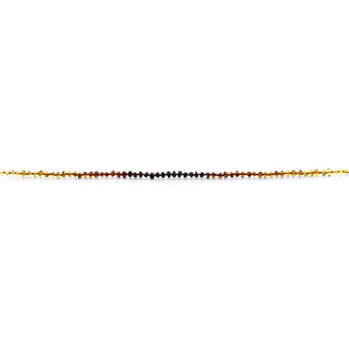 Baltic Amber Teething Necklace. Baroque Rainbow 4mm - BA40