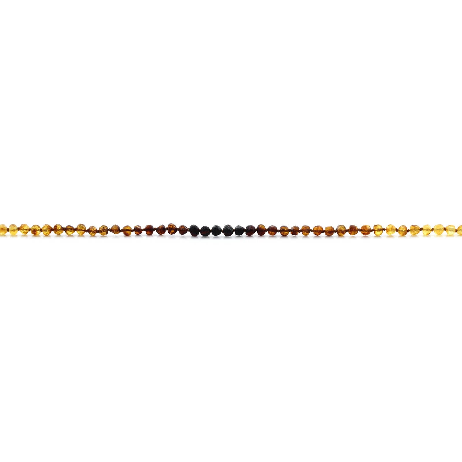 Baltic Amber Teething Bracelet. Baroque Rainbow 5mm - BA156