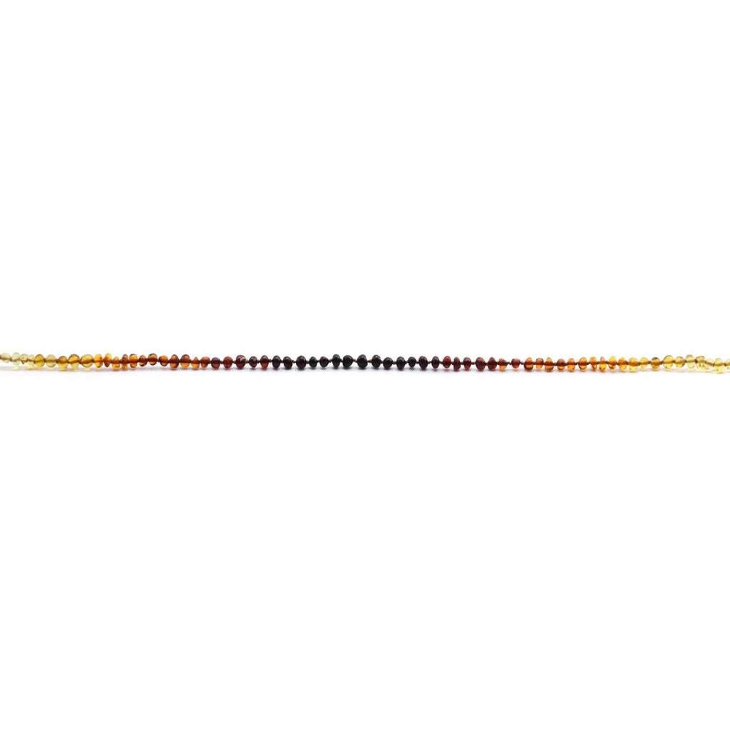 Baltic Amber Teething Necklace. Baroque Rainbow 4mm - BA47