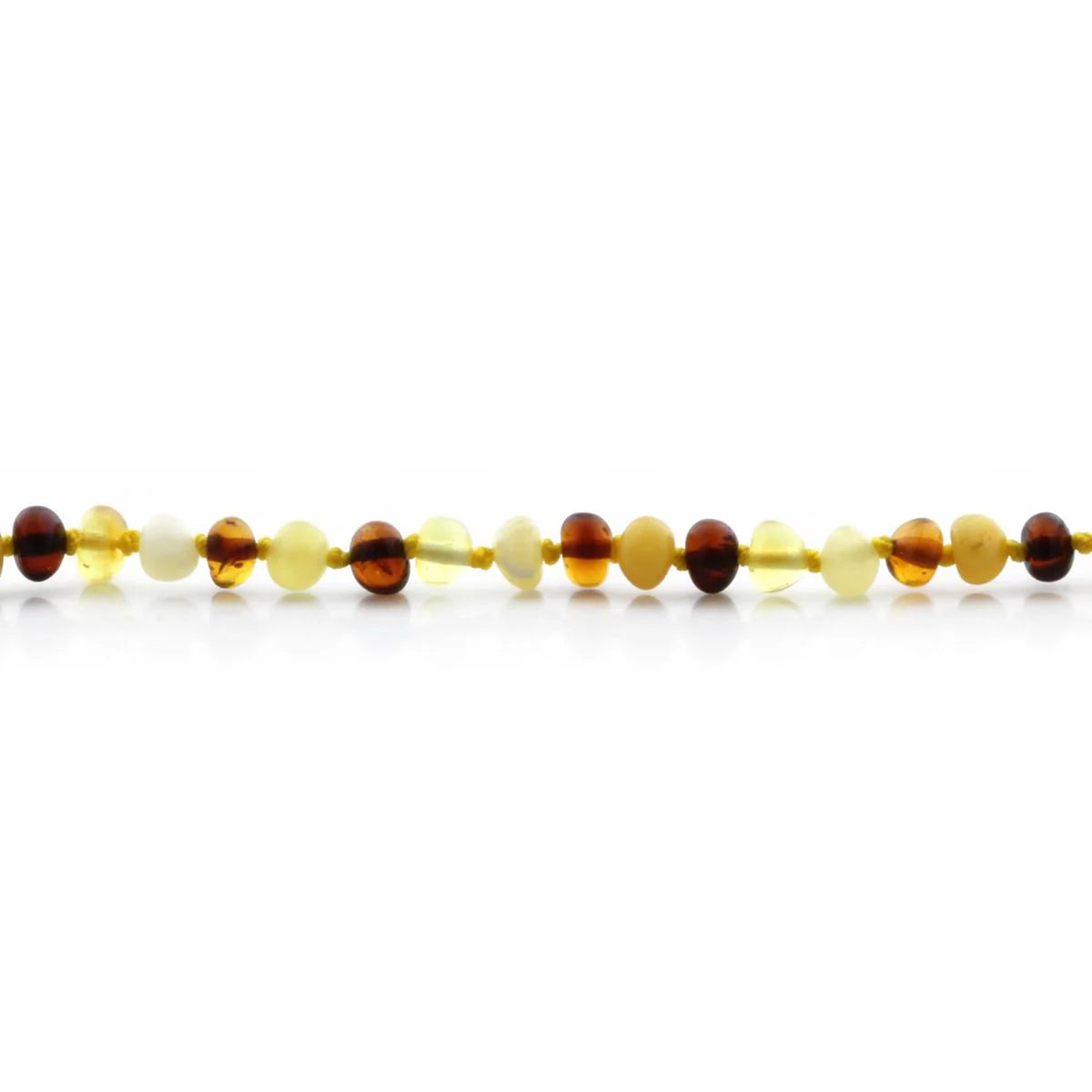 Baltic Amber Teething Necklace. Baroque Multicolour 5mm - BA4