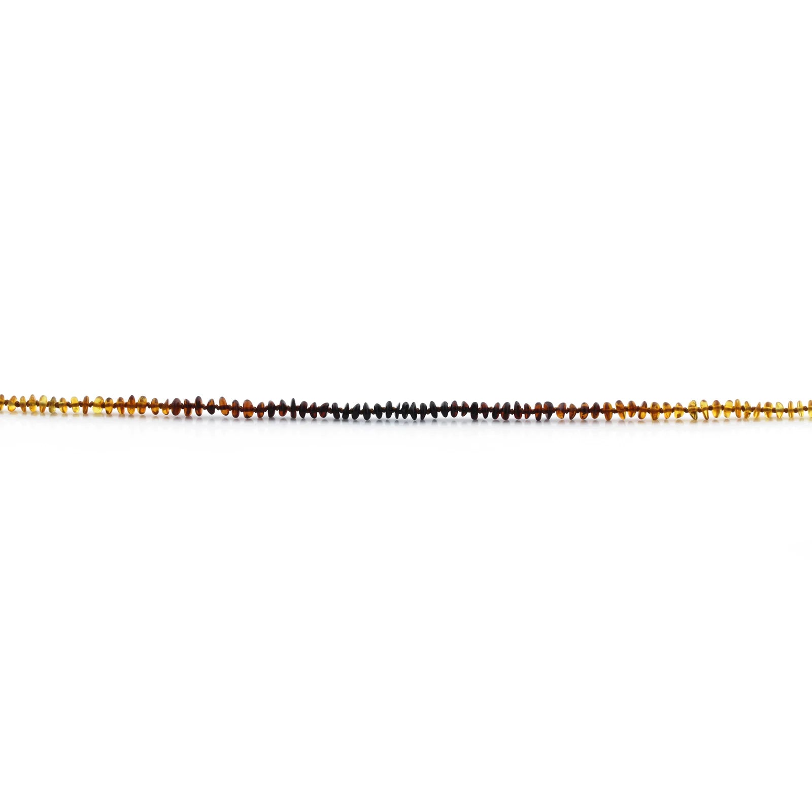 Baltic Amber Teething Bracelet. Roundel Rainbow 5mm - RO75