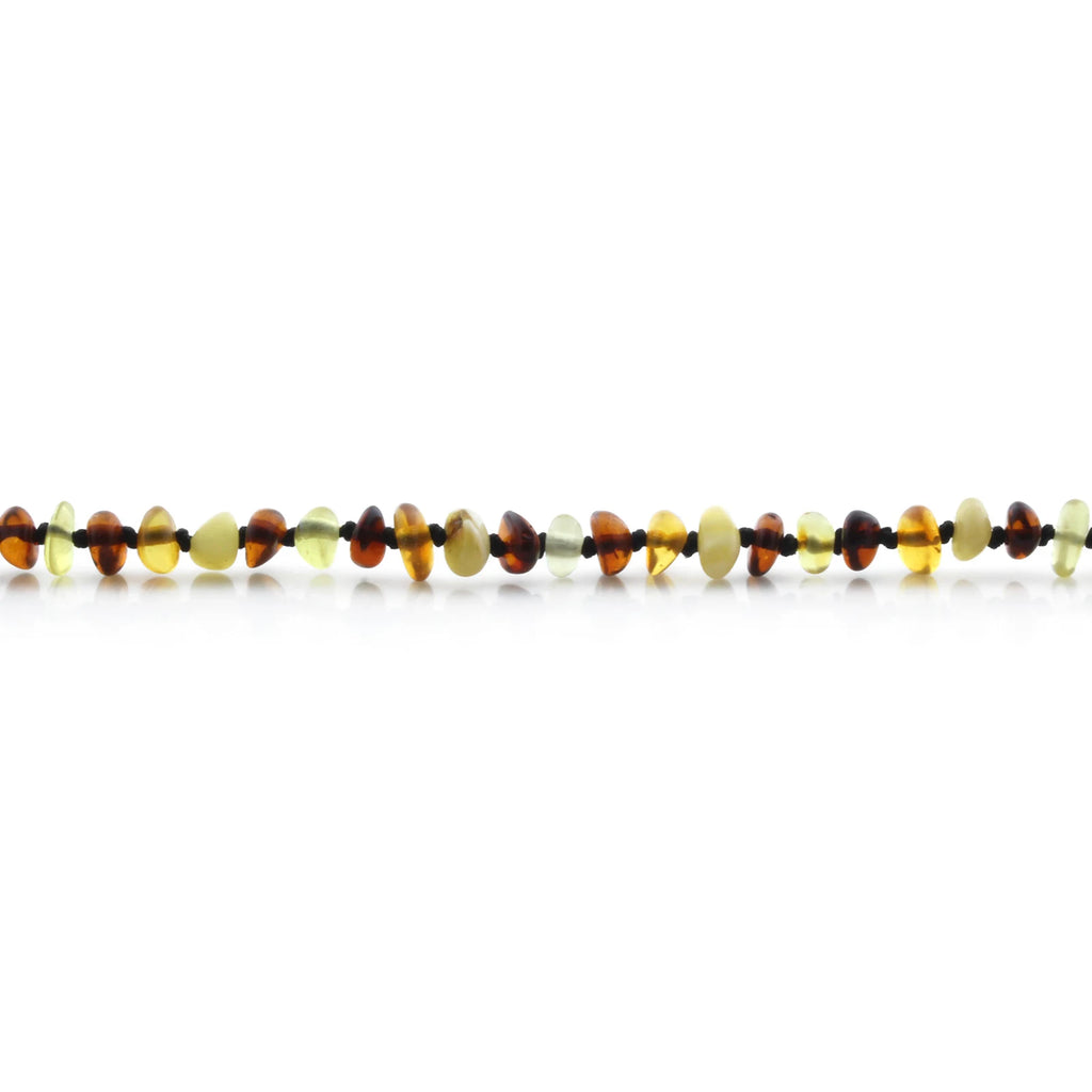 Baltic Amber Teething Bracelet. Roundel Multicolour 5mm - RO29