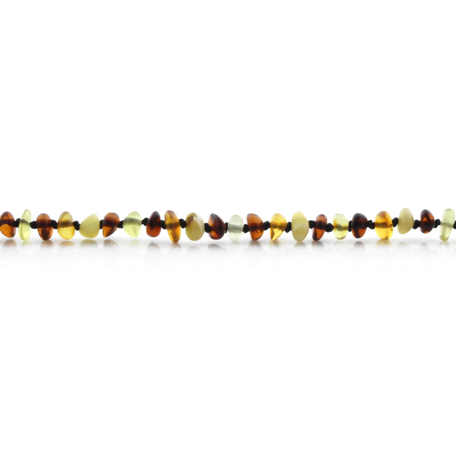 Baltic Amber Teething Bracelet. Roundel Multicolour 5mm - RO29