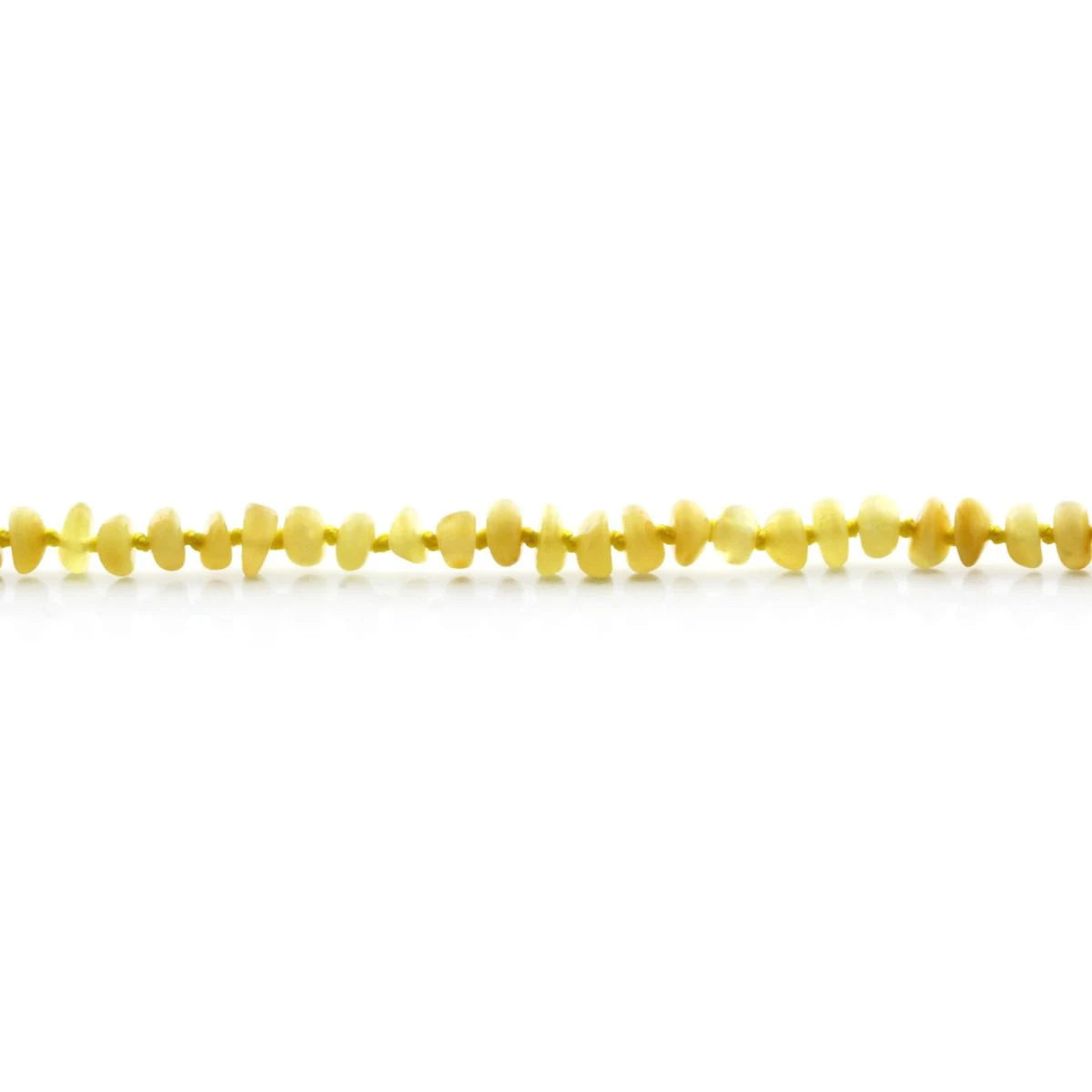 Baltic Amber Teething Necklace. Roundel Milky Orange 5mm - RO50