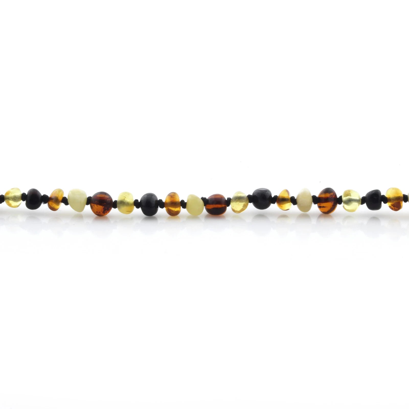 Baltic Amber Teething Bracelet. Baroque Multicolour 4mm - BA108