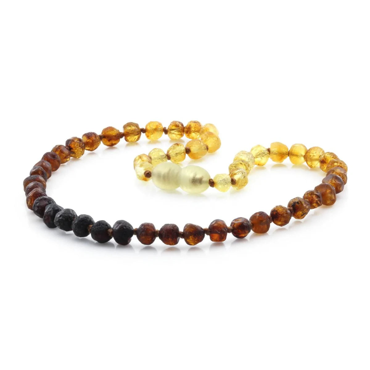 Baltic Amber Teething Necklace. Baroque Rainbow 5mm - RO17