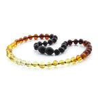 Baltic Amber Teething Necklace. Baroque Rainbow 5mm - BA13