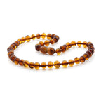 Baltic Amber Teething Necklace. Baroque Cognac 6mm - BA22