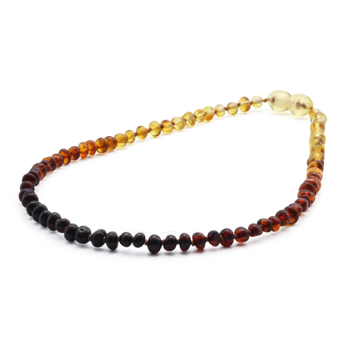Baltic Amber Teething Necklace. Baroque Rainbow 4mm - BA47