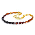 Baltic Amber Teething Necklace. Baroque Rainbow 4mm - BA47