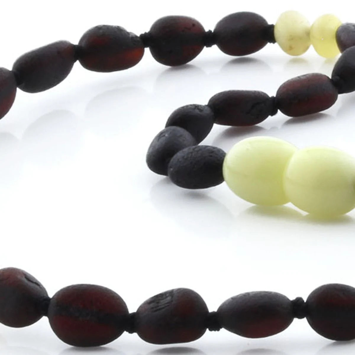 SEMI POLISHED BALTIC AMBER TEETHING NECKLACE. LIMITED EDITION. BE165