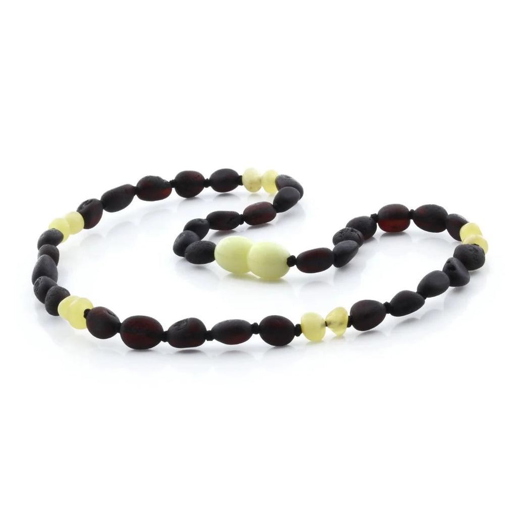 SEMI POLISHED BALTIC AMBER TEETHING NECKLACE. LIMITED EDITION. BE165