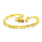 Baltic Amber Teething Necklace. Roundel Milky Orange 5mm - RO50