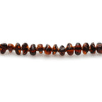 Baltic Amber Teething Necklace. Roundel Dark Cognac 5mm - RO8