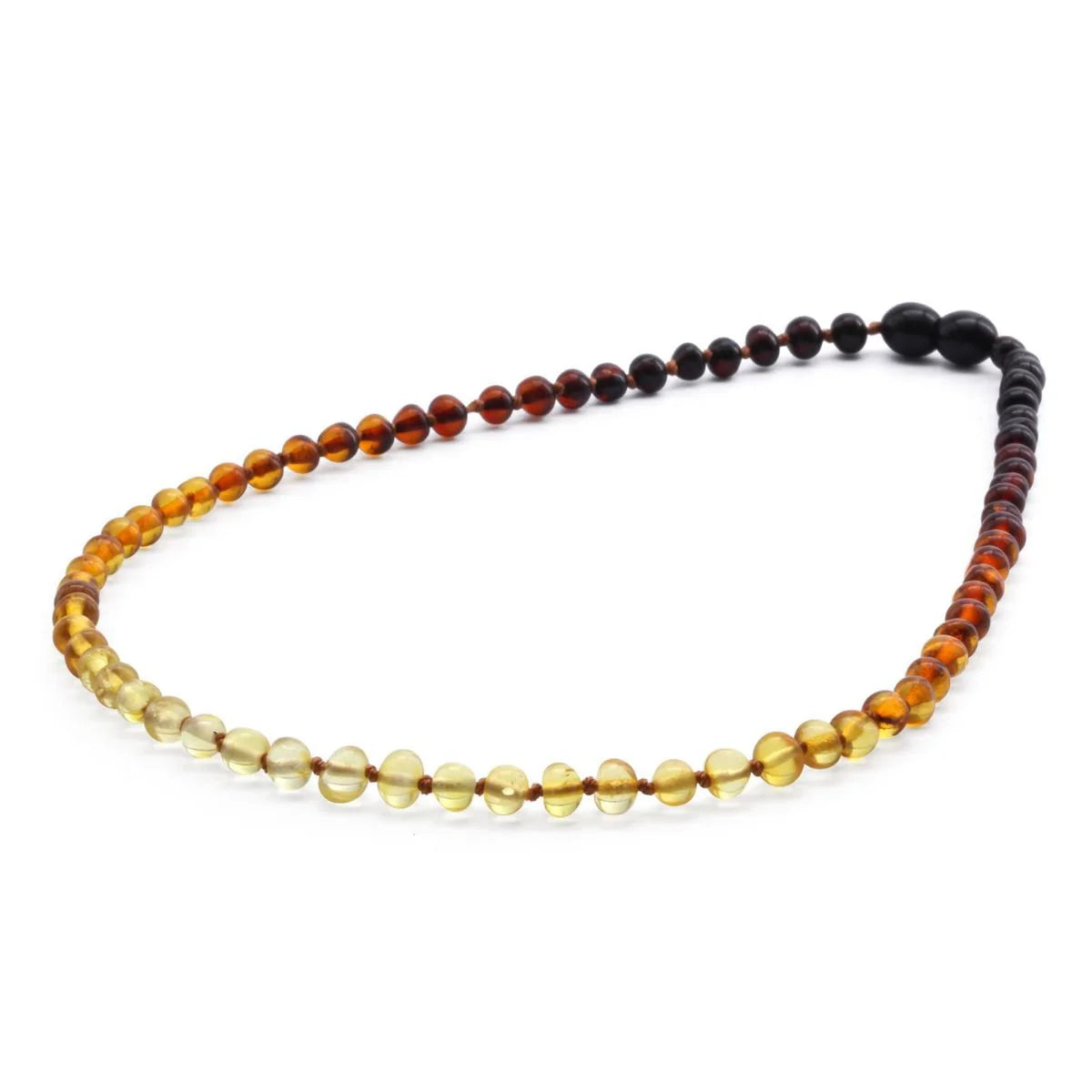 ADULT BALTIC AMBER NECKLACE. BAROQUE RAINBOW II 5X4 MM