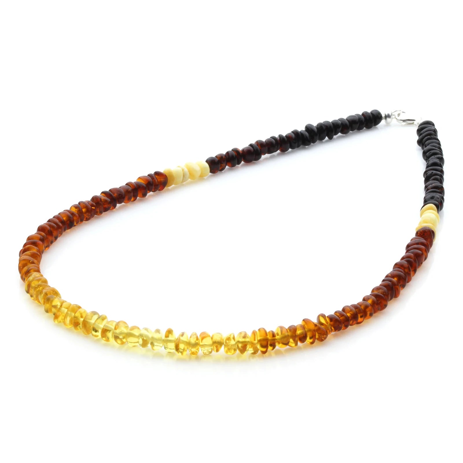 Adult Baltic Amber & 925 sterling silver clasp 45cm. LE16